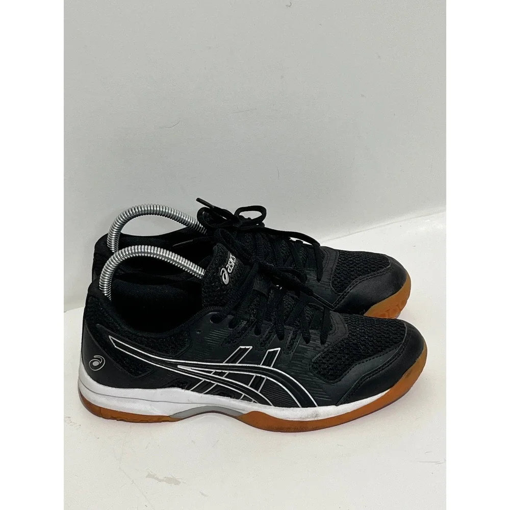 Asics Gel-Rocket 9 Volleyball Shoes Black White Gum Sole Indoor Court Sneakers
